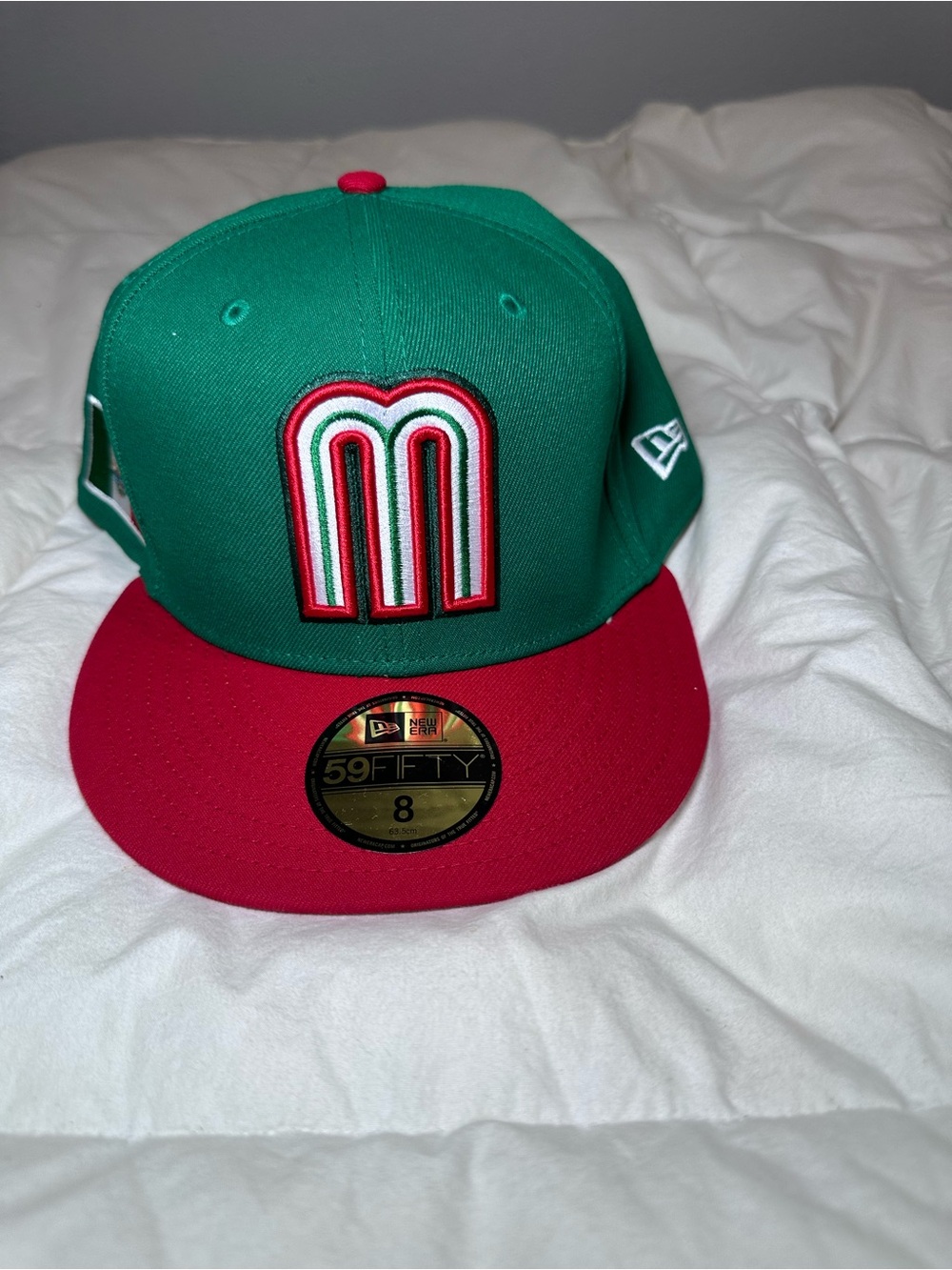 New Era Mexico Baseball fitted hat size 8